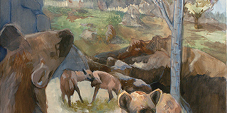 'hyaenen I', 2009, 100 x 80 cm